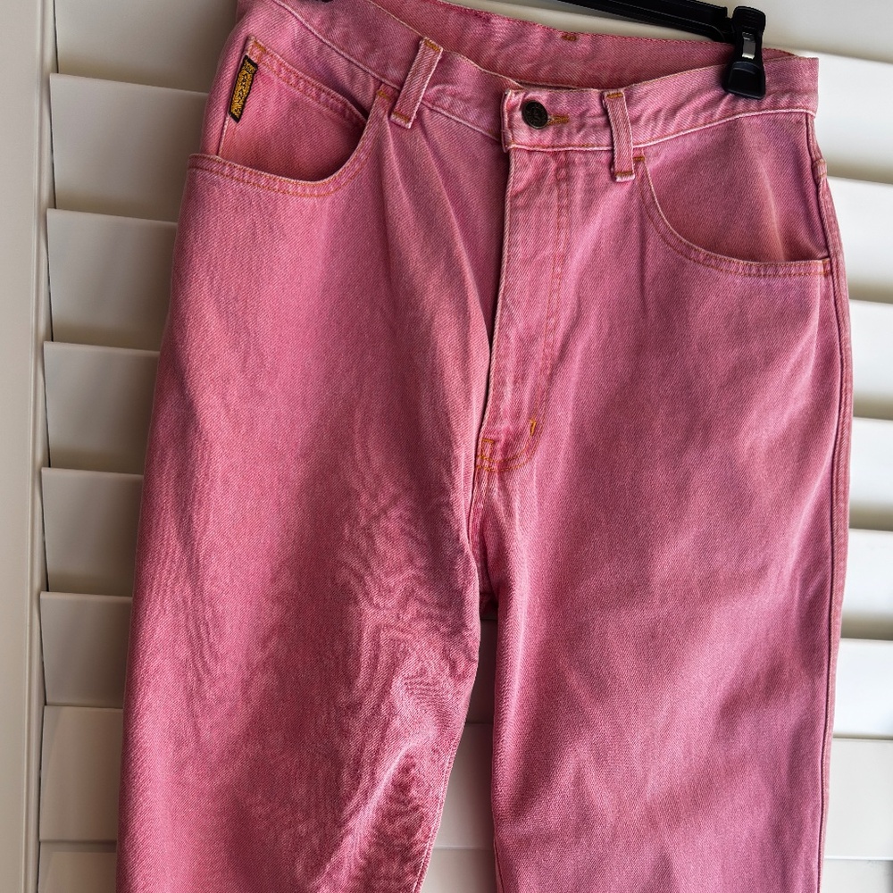 Armani Jeans Vintage Pink High-Waist Straight Leg Jeans